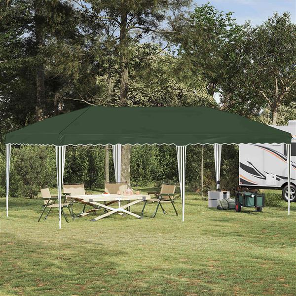 Grote foto vidaxl pop up feesttent 575 x 290 x 245 cm groen tuin en terras overige tuin en terras