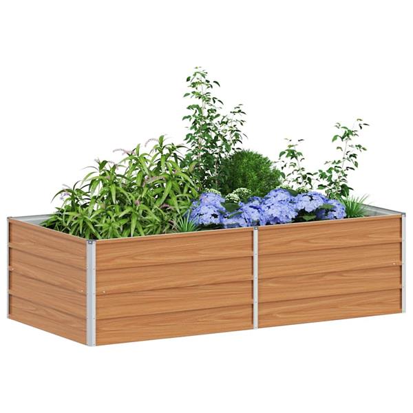 Grote foto vidaxl verhoogde plantenbak licht bruin 160 x 80 x 45 cm tuin en terras overige tuin en terras