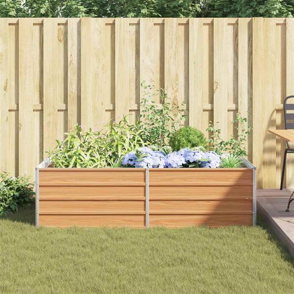 Grote foto vidaxl verhoogde plantenbak licht bruin 160 x 80 x 45 cm tuin en terras overige tuin en terras