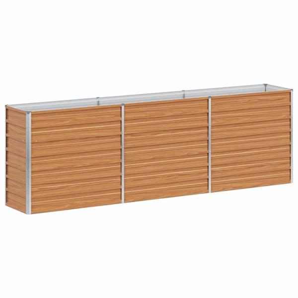 Grote foto vidaxl verhoogde plantenbak licht bruin 240 x 40 x 77 cm tuin en terras overige tuin en terras