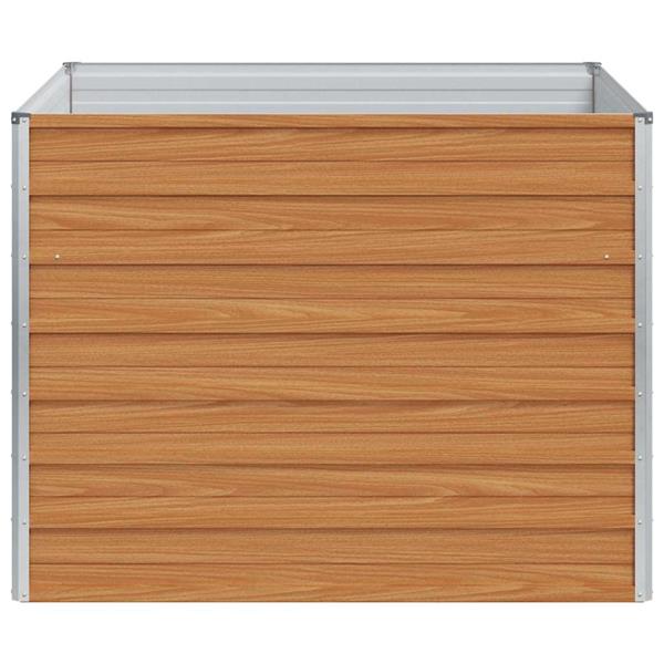 Grote foto vidaxl verhoogde plantenbak licht bruin 100 x 100 x 77 cm tuin en terras overige tuin en terras