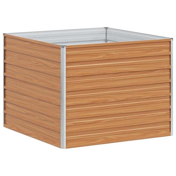 Grote foto vidaxl verhoogde plantenbak licht bruin 100 x 100 x 77 cm tuin en terras overige tuin en terras