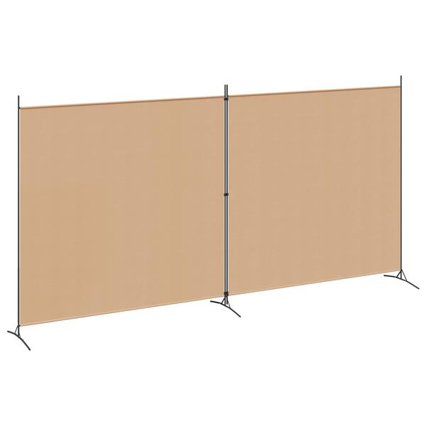 Grote foto vidaxl 2 panelen kamerscherm beige 348 x 180 cm stof huis en inrichting overige huis en inrichting