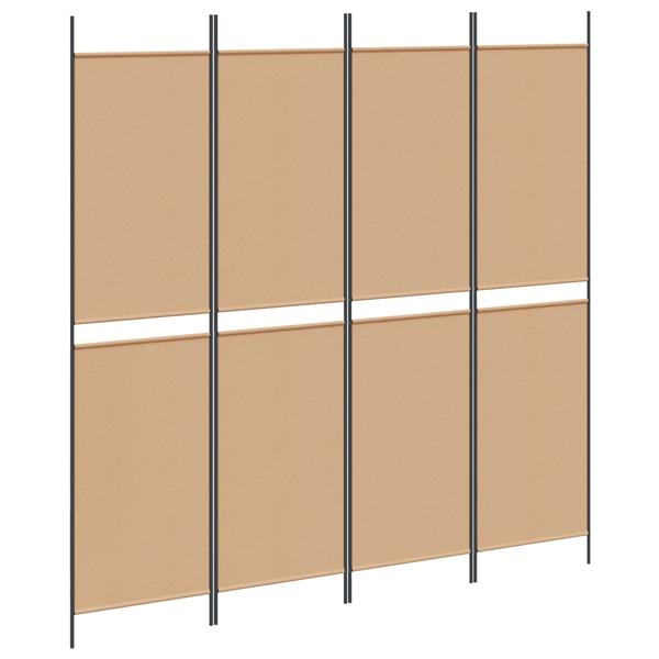 Grote foto vidaxl 4 panelen kamerscherm beige 200 x 200 cm stof huis en inrichting overige huis en inrichting