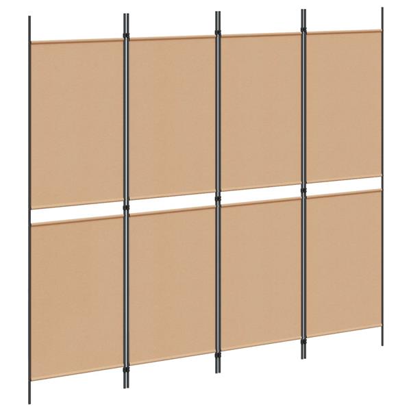 Grote foto vidaxl 4 panel room divider beige 200 x 180 cm stof huis en inrichting overige huis en inrichting