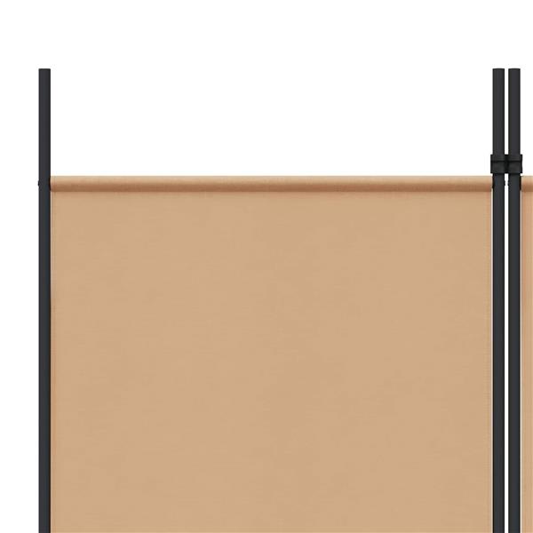 Grote foto vidaxl 5 panel room divider beige 250 x 220 cm stof huis en inrichting overige huis en inrichting