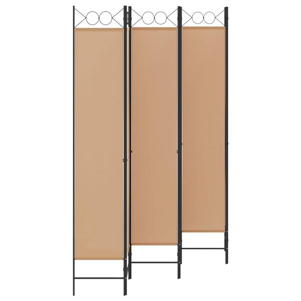 Grote foto vidaxl 6 panelen kamerscherm beige 240 x 220 cm stof huis en inrichting overige huis en inrichting