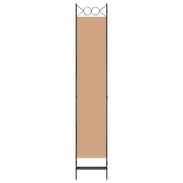 Grote foto vidaxl 5 panel room divider beige 200 x 220 cm stof huis en inrichting overige huis en inrichting