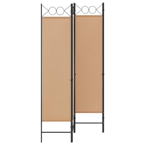 Grote foto vidaxl 4 panelen roomdivider beige 160 x 180 cm stof huis en inrichting overige huis en inrichting