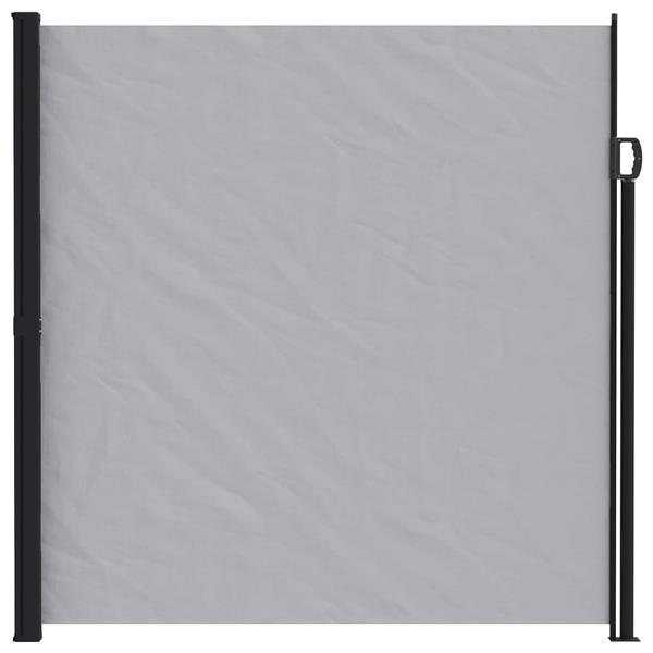Grote foto vidaxl uittrekbaar zijscherm grijs 500 x 220 cm polyester tuin en terras overige tuin en terras