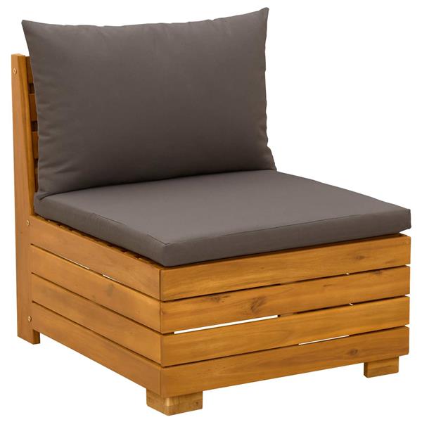 Grote foto vidaxl tuin midden sofa massief acaciahout bruin tuin en terras tuinmeubelen
