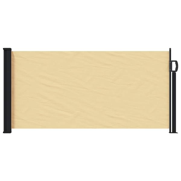 Grote foto vidaxl uittrekbaar zijscherm zand 500 x 100 cm polyester tuin en terras overige tuin en terras