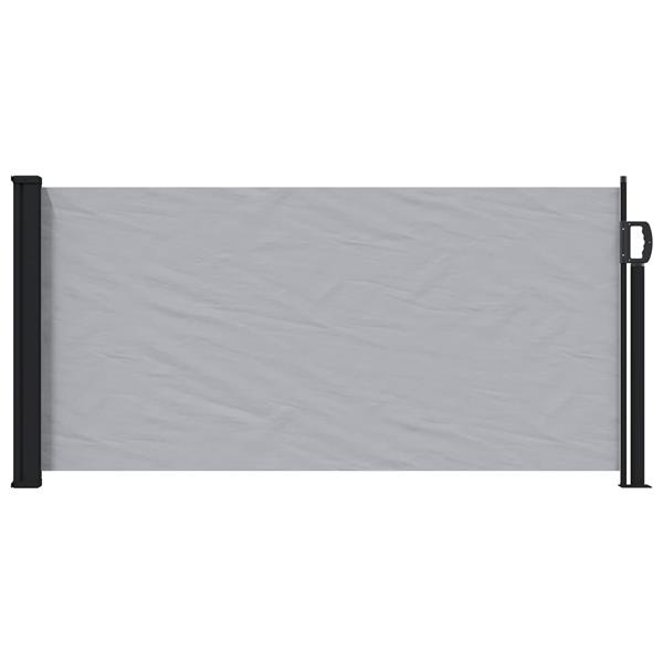 Grote foto vidaxl uittrekbaar zijscherm grijs 500 x 100 cm polyester tuin en terras overige tuin en terras