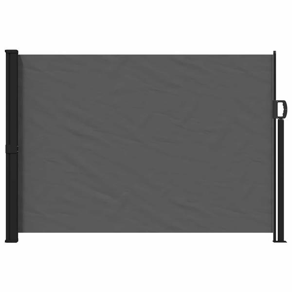 Grote foto vidaxl uittrekbaar zijscherm antracietkleurig 300 x 170 cm polyester tuin en terras overige tuin en terras
