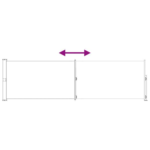Grote foto vidaxl uittrekbaar zijscherm antracietkleurig 500 x 160 cm polyester tuin en terras overige tuin en terras