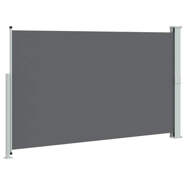 Grote foto vidaxl uittrekbaar zijscherm antracietkleurig 300 x 180 cm polyester tuin en terras overige tuin en terras