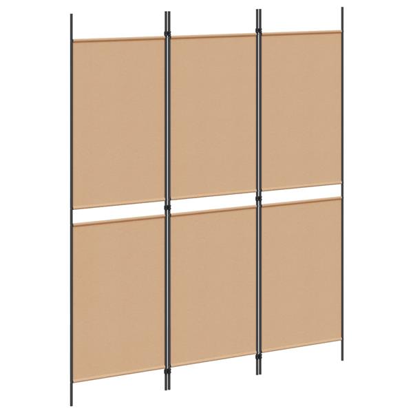 Grote foto vidaxl 3 paneel kamerscherm beige 150 x 180 cm stof huis en inrichting overige huis en inrichting