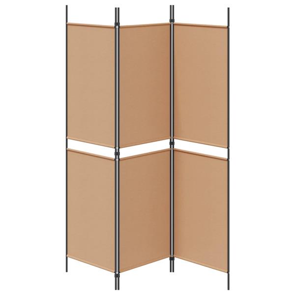 Grote foto vidaxl 3 paneel kamerscherm beige 150 x 180 cm stof huis en inrichting overige huis en inrichting