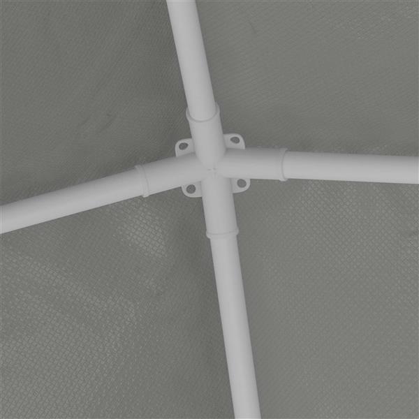 Grote foto vidaxl partytent 200 x 200 x 240 cm lichtgrijs pe en staal tuin en terras overige tuin en terras