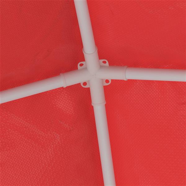 Grote foto vidaxl partytent 200 x 200 x 240 cm rood pe en staal tuin en terras overige tuin en terras