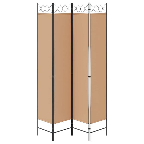 Grote foto vidaxl 4 panelen roomdivider beige 160 x 220 cm stof huis en inrichting overige huis en inrichting