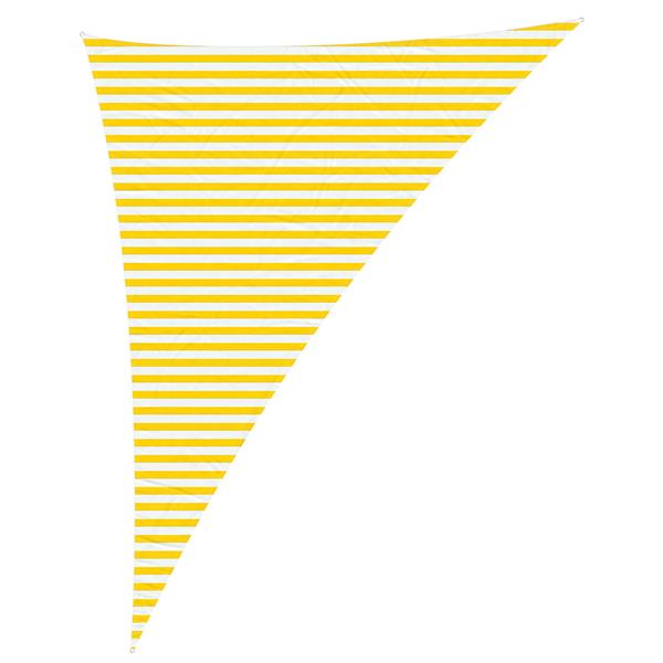 Grote foto vidaxl zonneschaduwzeil geel en wit 4 x 5 x 6 4 m tuin en terras overige tuin en terras