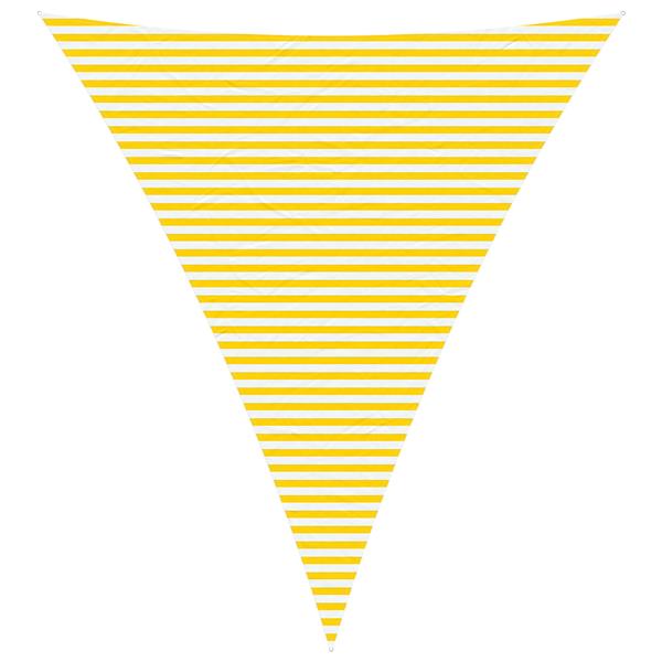 Grote foto vidaxl zonneschaduwzeil geel en wit 5 x 6 x 6 m 100 polyester oxford tuin en terras overige tuin en terras