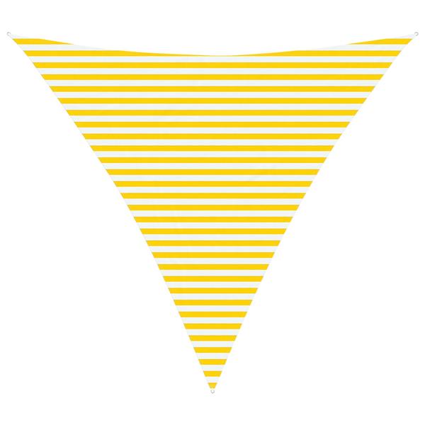 Grote foto vidaxl zonneschaduwzeil geel en wit 4 5 x 4 5 x 4 5 m tuin en terras overige tuin en terras