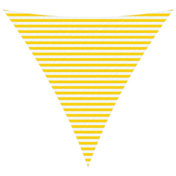 Grote foto vidaxl zonneschaduwzeil geel en wit 4 x 4 x 4 m 100 polyester oxford tuin en terras overige tuin en terras