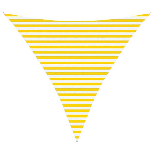 Grote foto vidaxl zonneschaduwzeil geel en wit 3 6 x 3 6 x 3 6 m tuin en terras overige tuin en terras