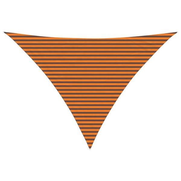 Grote foto vidaxl zonneschaduwzeil oranje en bruin 5 x 5 x 6 m tuin en terras overige tuin en terras