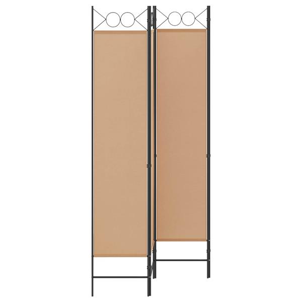 Grote foto vidaxl 4 panelen roomdivider beige 160 x 200 cm stof huis en inrichting overige huis en inrichting