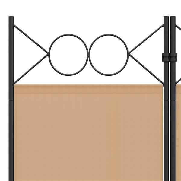 Grote foto vidaxl 4 panelen roomdivider beige 160 x 200 cm stof huis en inrichting overige huis en inrichting