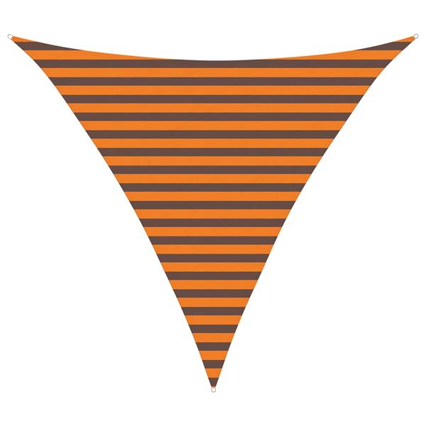 Grote foto vidaxl zonneschaduwzeil oranje en bruin 3 x 3 x 3 m tuin en terras overige tuin en terras