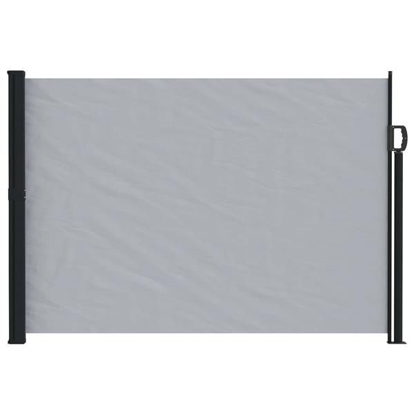 Grote foto vidaxl uittrekbaar zijscherm grijs 600 x 160 cm polyester tuin en terras overige tuin en terras