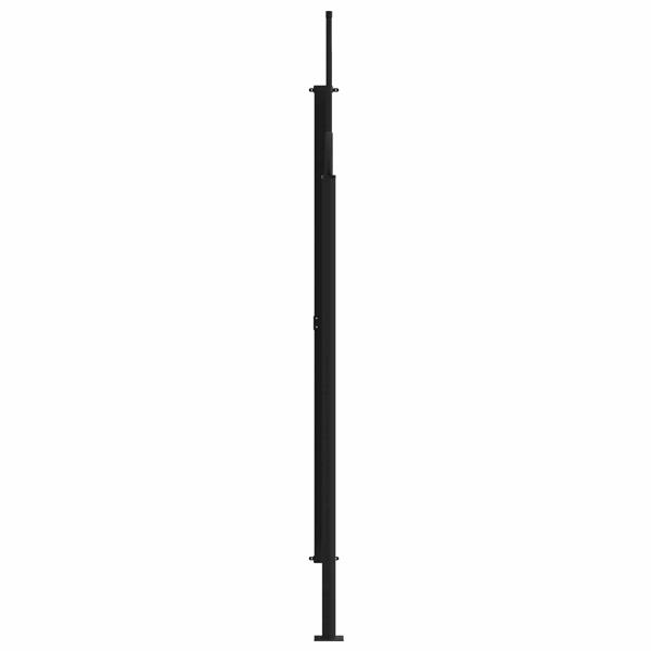 Grote foto vidaxl uittrekbaar zijscherm grijs 500 x 220 cm polyester tuin en terras overige tuin en terras