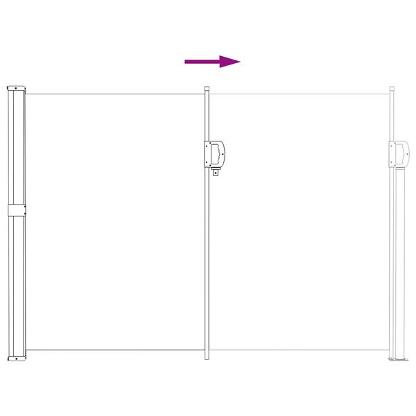 Grote foto vidaxl uittrekbaar zijscherm zand 500 x 140 cm polyester tuin en terras overige tuin en terras