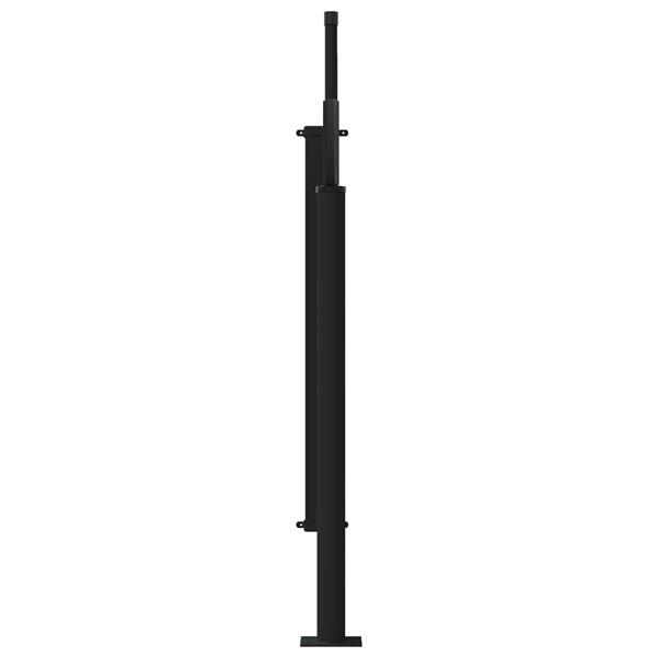 Grote foto vidaxl uittrekbaar zijscherm zand 500 x 100 cm polyester tuin en terras overige tuin en terras