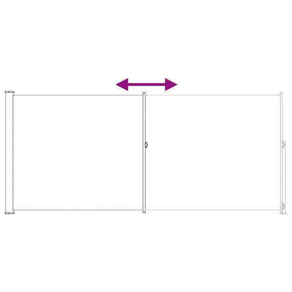 Grote foto vidaxl uittrekbaar zijscherm antracietkleurig 600 x 220 cm polyester tuin en terras overige tuin en terras