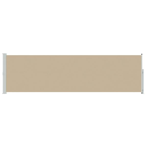 Grote foto vidaxl uittrekbaar zijscherm beige 600 x 117 cm polyester tuin en terras overige tuin en terras