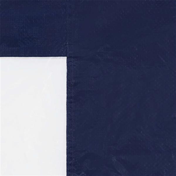 Grote foto vidaxl party tent zijwand 2 pcs 400 x 195 cm blauw pe en staal tuin en terras overige tuin en terras