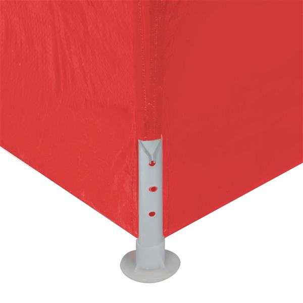 Grote foto vidaxl partytent 900 x 300 x 255 cm rood pe en staal tuin en terras overige tuin en terras