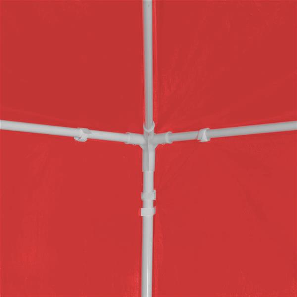 Grote foto vidaxl partytent 900 x 300 x 255 cm rood pe en staal tuin en terras overige tuin en terras
