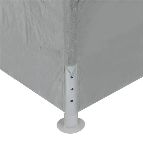 Grote foto vidaxl partytent 300 x 300 x 255 cm lichtgrijs pe en staal tuin en terras overige tuin en terras