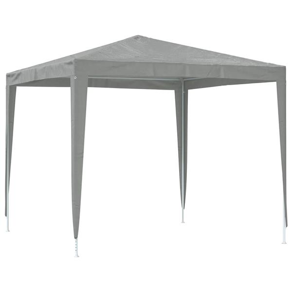 Grote foto vidaxl partytent 250 x 250 x 240 cm lichtgrijs pe en staal tuin en terras overige tuin en terras