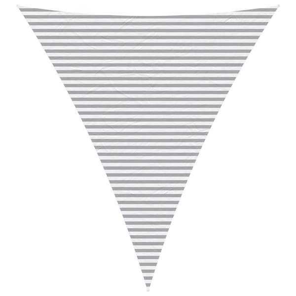 Grote foto vidaxl zonneschaduwzeil lichtgrijs en wit. 5 x 6 x 6 m tuin en terras overige tuin en terras