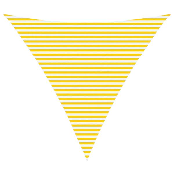 Grote foto vidaxl zonneschaduwzeil geel en wit 6 x 6 x 6 m 100 polyester oxford tuin en terras overige tuin en terras