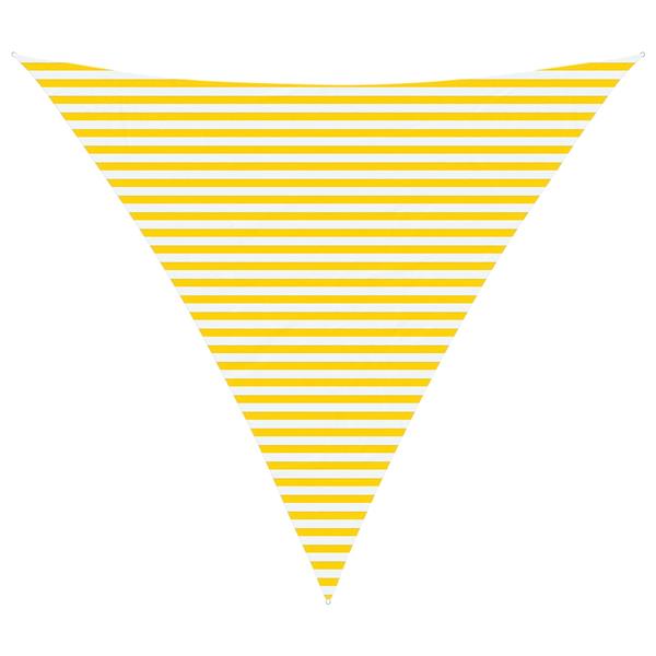 Grote foto vidaxl zonneschaduwzeil geel en wit 5 x 5 x 5 m 100 polyester oxford tuin en terras overige tuin en terras