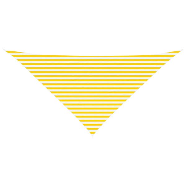 Grote foto vidaxl zonneschaduwzeil geel en wit 4 x 4 x 5 8 m tuin en terras overige tuin en terras