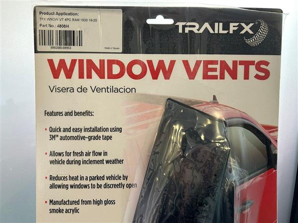 Grote foto trailfx 4806h ventvisors raamwindschermen set 4 stuks dodge ram auto onderdelen accessoire delen